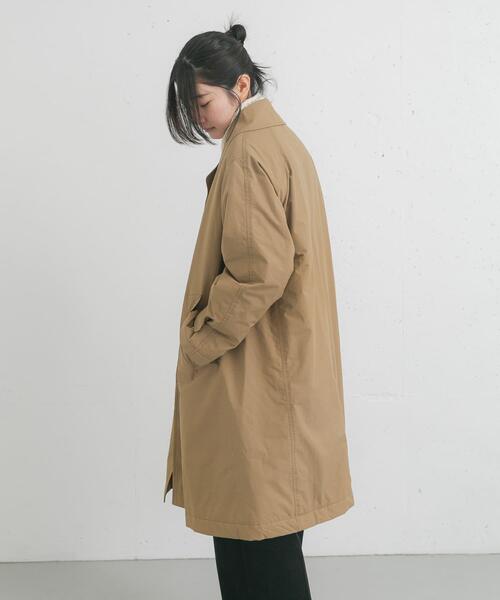 EKAL（エカル）の「撥水中綿ステンカラーコート（ステンカラーコート・レディース・ベージュ系その他/ブラック・ONE）」の15枚目の写真
