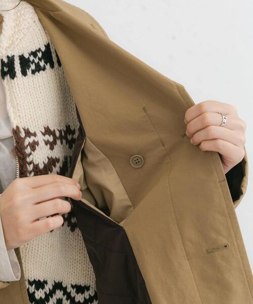 EKAL（エカル）の「撥水中綿ステンカラーコート（ステンカラーコート・レディース・ベージュ系その他/ブラック・ONE）」の17枚目の写真