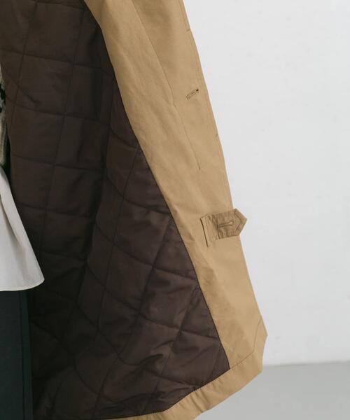 EKAL（エカル）の「撥水中綿ステンカラーコート（ステンカラーコート・レディース・ベージュ系その他/ブラック・ONE）」の18枚目の写真