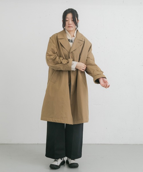セール】撥水中綿ステンカラーコート（ステンカラーコート
