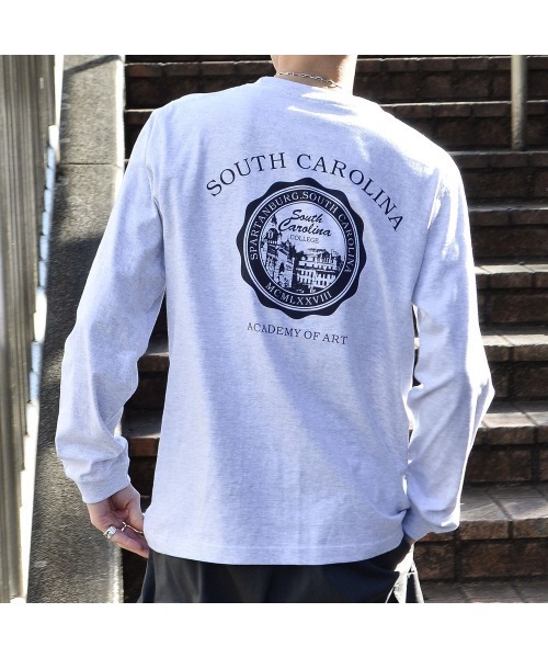 DOUBLE STEAL(ダブルスティール)の「バックサークルロゴロンT(Tシャツ/カットソー・メンズ・ブラック/ホワイト/グリーン系1/アッシュグレー・LARGE/MEDIUM)」の7枚目の写真