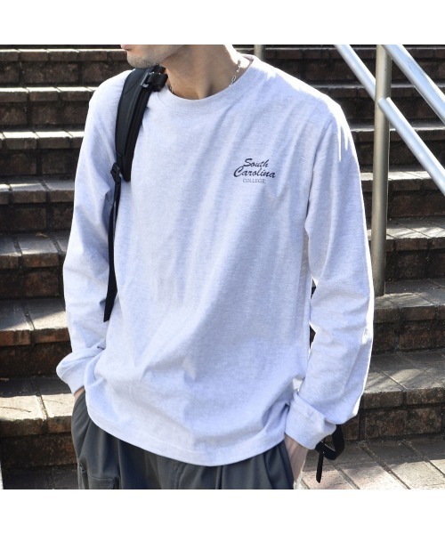 DOUBLE STEAL(ダブルスティール)の「バックサークルロゴロンT(Tシャツ/カットソー・メンズ・ブラック/ホワイト/グリーン系1/アッシュグレー・LARGE/MEDIUM)」の9枚目の写真