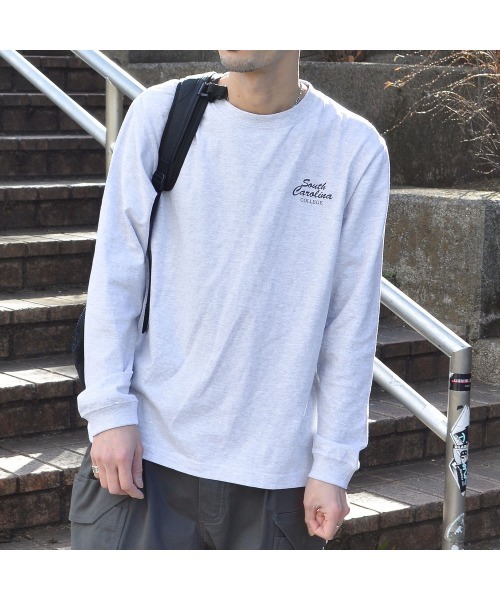 DOUBLE STEAL(ダブルスティール)の「バックサークルロゴロンT(Tシャツ/カットソー・メンズ・ブラック/ホワイト/グリーン系1/アッシュグレー・LARGE/MEDIUM)」の10枚目の写真
