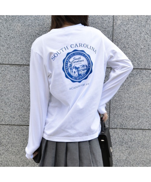 DOUBLE STEAL(ダブルスティール)の「バックサークルロゴロンT(Tシャツ/カットソー・メンズ・ブラック/ホワイト/グリーン系1/アッシュグレー・LARGE/MEDIUM)」の15枚目の写真
