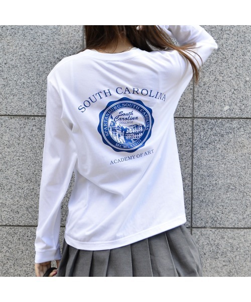 DOUBLE STEAL(ダブルスティール)の「バックサークルロゴロンT(Tシャツ/カットソー・メンズ・ブラック/ホワイト/グリーン系1/アッシュグレー・LARGE/MEDIUM)」の16枚目の写真