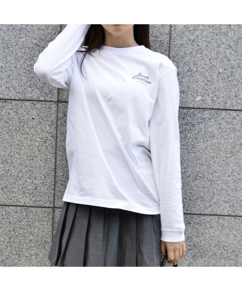 DOUBLE STEAL(ダブルスティール)の「バックサークルロゴロンT(Tシャツ/カットソー・メンズ・ブラック/ホワイト/グリーン系1/アッシュグレー・LARGE/MEDIUM)」の19枚目の写真