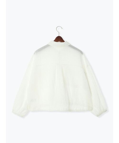 Te chichi TERRASSE（テチチテラス）の「シアーチェックジップブルゾン（ブルゾン・レディース・ブラック/オフホワイト・F）」の7枚目の写真