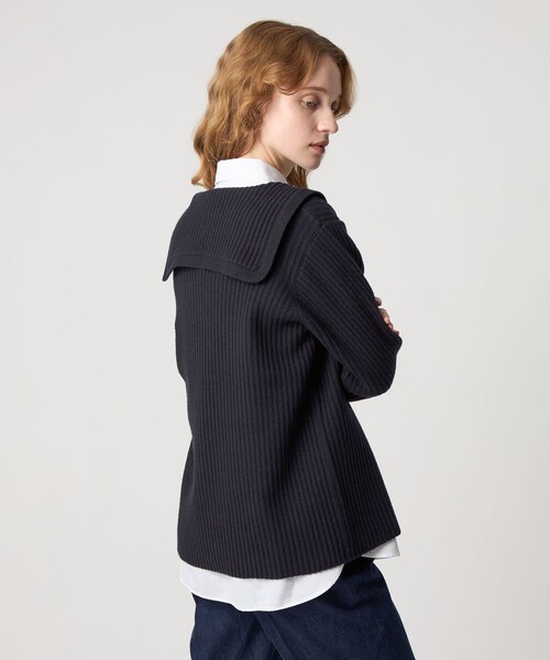 Steven Alan>ウール リブ セーラーカラー カーディガン(カーディガン Steven Alan>ウール リブ セーラーカラー カーディガン(カーディガン