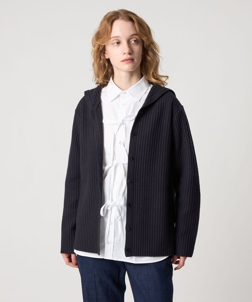 セール】＜Steven Alan＞ウール リブ セーラーカラー カーディガン