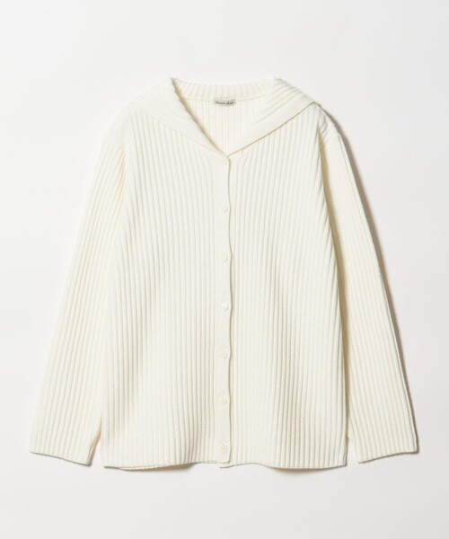 Steven Alan（スティーブンアラン）の「＜Steven Alan＞ウール リブ セーラーカラー カーディガン（カーディガン/ボレロ・レディース・オフホワイト/ネイビー・FREE）」の10枚目の写真