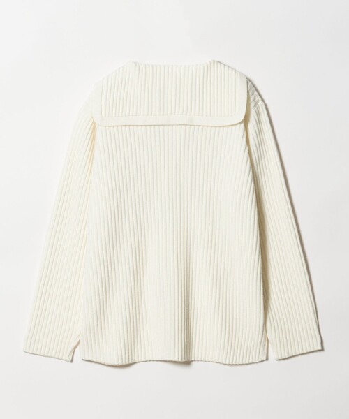 Steven Alan（スティーブンアラン）の「＜Steven Alan＞ウール リブ セーラーカラー カーディガン（カーディガン/ボレロ・レディース・オフホワイト/ネイビー・FREE）」の11枚目の写真