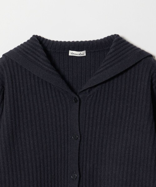 Steven Alan＞ウール リブ セーラーカラー カーディガン（カーディガン