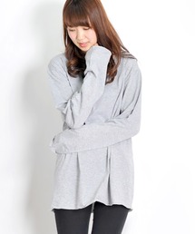 杢カラー長袖VネックTシャツ