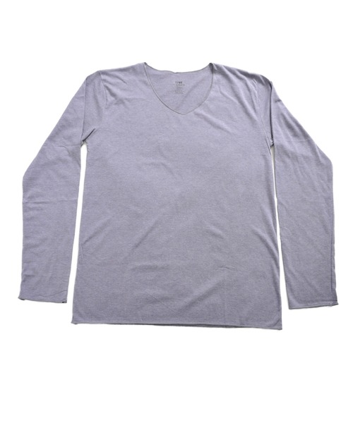 MARAI（マーライ）の「杢カラー長袖VネックTシャツ（Tシャツ/カットソー・レディース・ブルー/ネイビー/ブラウン/グレー/ワイン/ブラック・L/XL）」の13枚目の写真