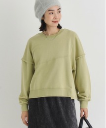 Right-on | 【HONEYSUCKLE ROSE】切り替えデザインスウェットプルオーバー (立体/柔らか/カジュアル)(スウェット)