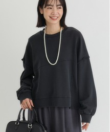 Right-on | 【HONEYSUCKLE ROSE】切り替えデザインスウェットプルオーバー (立体/柔らか/カジュアル)(スウェット)