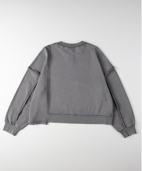 Right-on（ライトオン）の「【HONEYSUCKLE ROSE】切り替えデザインスウェットプルオーバー (切り替えデザイン/立体シルエット/コットン混紡/微光沢/大人カジュアル)（スウェット・レディース・グリーン/キナリ/ダークグレー/ブラック・M/L/S）」の11枚目の写真