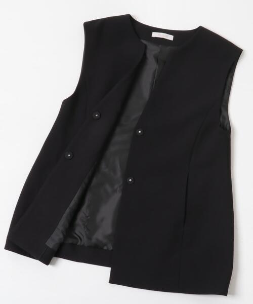 F by ROSSO(エフバイロッソ)の「F by ROSSO キーネックジレ+ワイドパンツ(セットアップ・レディース・グレー/ブラック・38/36)」の16枚目の写真