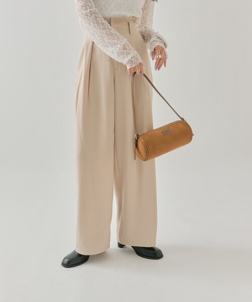 mystic（ミスティック）の「タックイージーパンツ（その他パンツ・レディース・チャコールグレー/アイボリー/ブラック・1/2）」の10枚目の写真