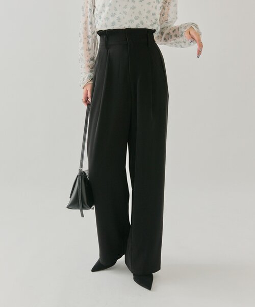 mystic（ミスティック）の「タックイージーパンツ（その他パンツ・レディース・チャコールグレー/アイボリー/ブラック・1/2）」の9枚目の写真