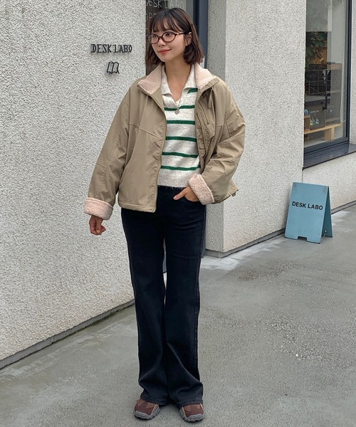 Teem Store(チームストア)の「ハイウエストストレッチフレアデニムパンツ(デニムパンツ・レディース・ブラック・L/M)」の5枚目の写真