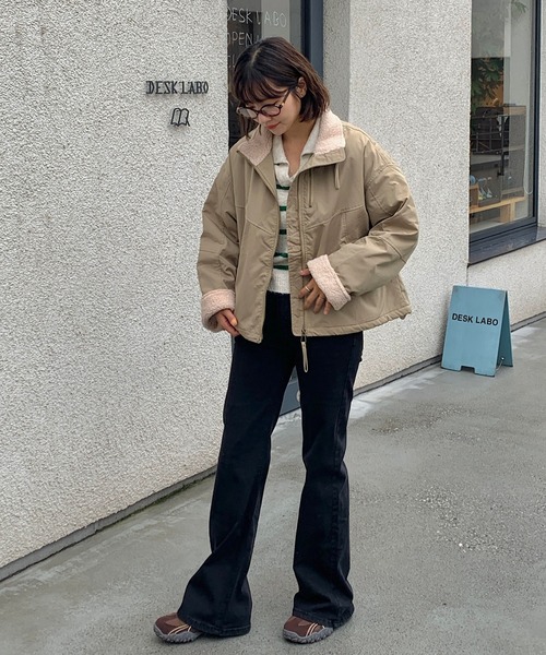 Teem Store(チームストア)の「ハイウエストストレッチフレアデニムパンツ(デニムパンツ・レディース・ブラック・L/M)」の7枚目の写真