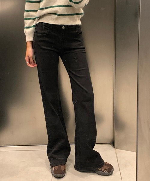Teem Store(チームストア)の「ハイウエストストレッチフレアデニムパンツ(デニムパンツ・レディース・ブラック・L/M)」の14枚目の写真
