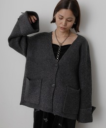 ヤクタッチ ワイドスリーブニット　カーディガン