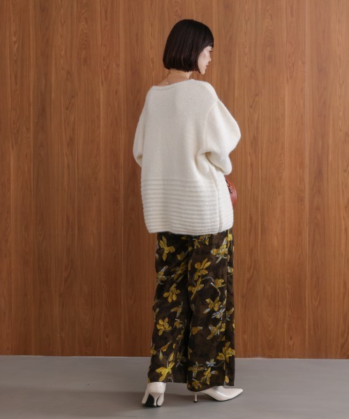 Bou Jeloud(ブージュルード)の「クラシックフラワーワイドパンツ(その他パンツ・レディース・ブラウン/ブラック・38)」の6枚目の写真