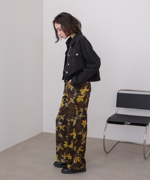 Bou Jeloud(ブージュルード)の「クラシックフラワーワイドパンツ(その他パンツ・レディース・ブラウン/ブラック・38)」の14枚目の写真