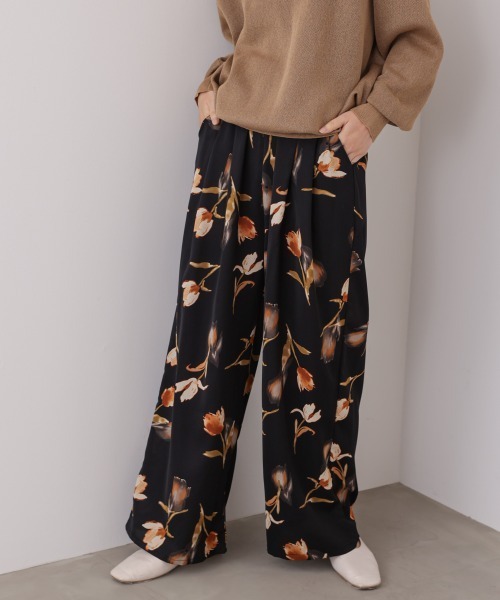 Bou Jeloud(ブージュルード)の「クラシックフラワーワイドパンツ(その他パンツ・レディース・ブラウン/ブラック・38)」の20枚目の写真