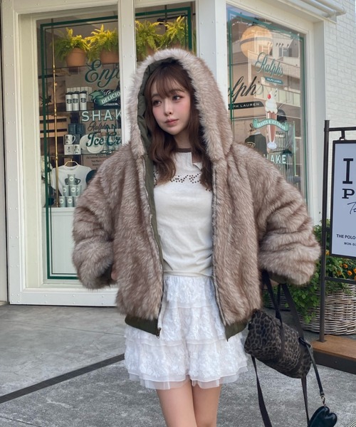 raycassin ファーブルゾン Ray Cassin ブルゾン アウター 「2サイズ展開」ダブルジップファー