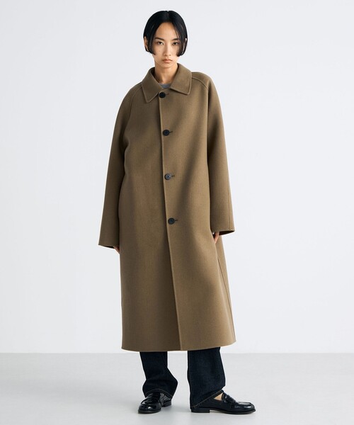 SHAREEF 16aw ウール カシミヤ ダブルフェイス ロング コート ウールカシミヤ ダブルフェイス ロングコート（ステンカラーコート