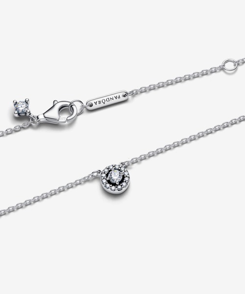 PANDORA（パンドラ）の「ラウンド パヴェ ハロー コリエ ネックレス（ネックレス・レディース・シルバー・45cm）」の3枚目の写真