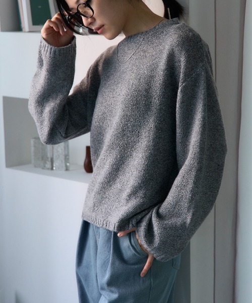 セール】リサイクルポリエステル ワイドスリーブニット（ニット