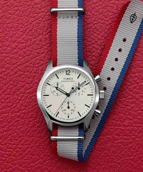 TIMEX(タイメックス)の「TIMEX/タイメックス ウィークエンダー ニューイングランド クロノグラフ 腕時計 TX-TW2Y15800 メンズ(アナログ腕時計・メンズ・ホワイト・FREE)」の1枚目の写真