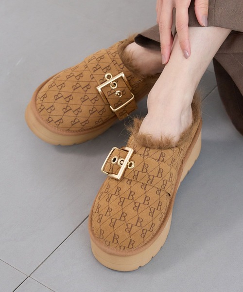 BARNYARDSTORM(バンヤードストーム)の「BARNYARDSTORM / BBロゴスリッポン(スリッポン・レディース・キャメル・S/M/L)」の1枚目の写真