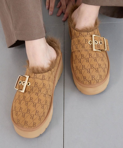 BARNYARDSTORM(バンヤードストーム)の「BARNYARDSTORM / BBロゴスリッポン(スリッポン・レディース・キャメル・S/M/L)」の2枚目の写真