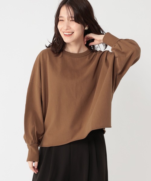 studio CLIP(スタディオクリップ)の「ミニ裏毛カラーワイドスウェット(スウェット・レディース・オフホワイト/ネイビー/ライトグリーン/ピンク/レッド/ブラウン・FREE)」の1枚目の写真