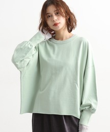 ミニ裏毛カラーワイドスウェット