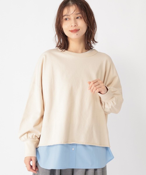 studio CLIP（スタディオクリップ）の「ミニ裏毛カラーワイドスウェット（スウェット・レディース・オフホワイト/ネイビー/ライトグリーン/ピンク・FREE）」の16枚目の写真