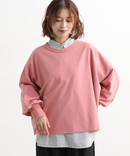 studio CLIP（スタディオクリップ）の「ミニ裏毛カラーワイドスウェット（スウェット・レディース・オフホワイト/ネイビー/ライトグリーン/ピンク・FREE）」の19枚目の写真