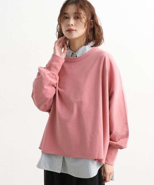 studio CLIP（スタディオクリップ）の「ミニ裏毛カラーワイドスウェット（スウェット・レディース・オフホワイト/ネイビー/ライトグリーン/ピンク・FREE）」の20枚目の写真