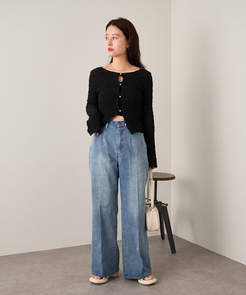 Kastane(カスタネ)の「B ポコポコカーディガン(カーディガン/ボレロ・レディース・ブラック/ホワイト系その他・FREE)」の11枚目の写真