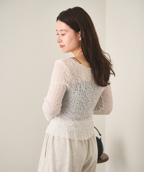 Kastane(カスタネ)の「B ポコポコカーディガン(カーディガン/ボレロ・レディース・ブラック/ホワイト系その他・FREE)」の8枚目の写真