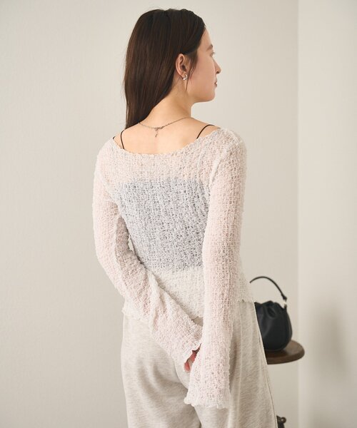 Kastane(カスタネ)の「B ポコポコカーディガン(カーディガン/ボレロ・レディース・ブラック/ホワイト系その他・FREE)」の7枚目の写真