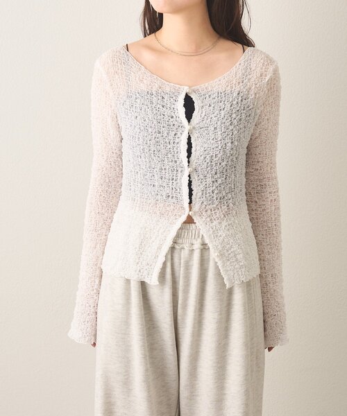 Kastane(カスタネ)の「B ポコポコカーディガン(カーディガン/ボレロ・レディース・ブラック/ホワイト系その他・FREE)」の4枚目の写真