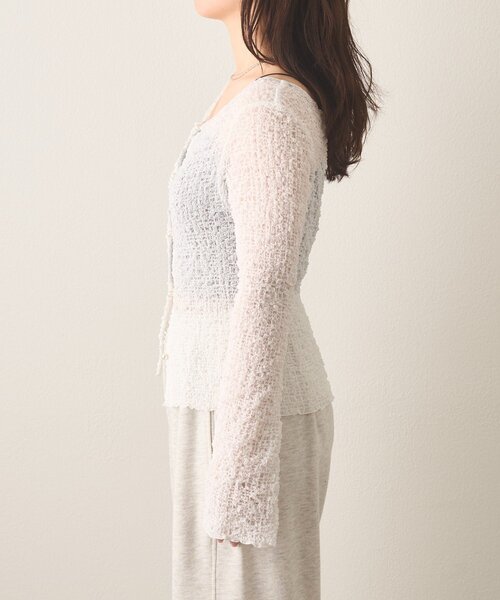 Kastane(カスタネ)の「B ポコポコカーディガン(カーディガン/ボレロ・レディース・ブラック/ホワイト系その他・FREE)」の3枚目の写真