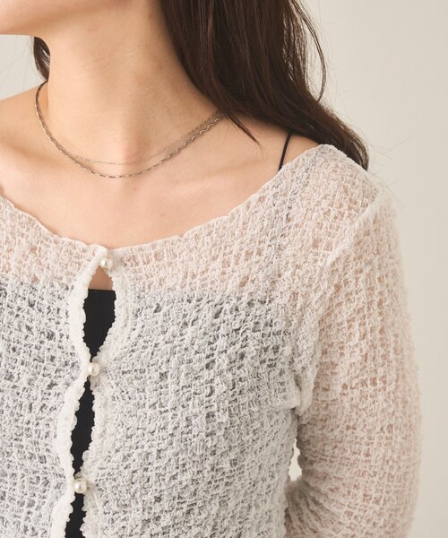 Kastane(カスタネ)の「B ポコポコカーディガン(カーディガン/ボレロ・レディース・ブラック/ホワイト系その他・FREE)」の16枚目の写真