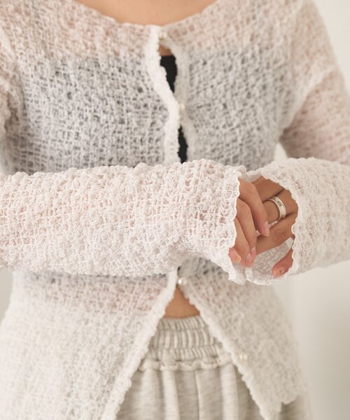 Kastane(カスタネ)の「B ポコポコカーディガン(カーディガン/ボレロ・レディース・ブラック/ホワイト系その他・FREE)」の15枚目の写真